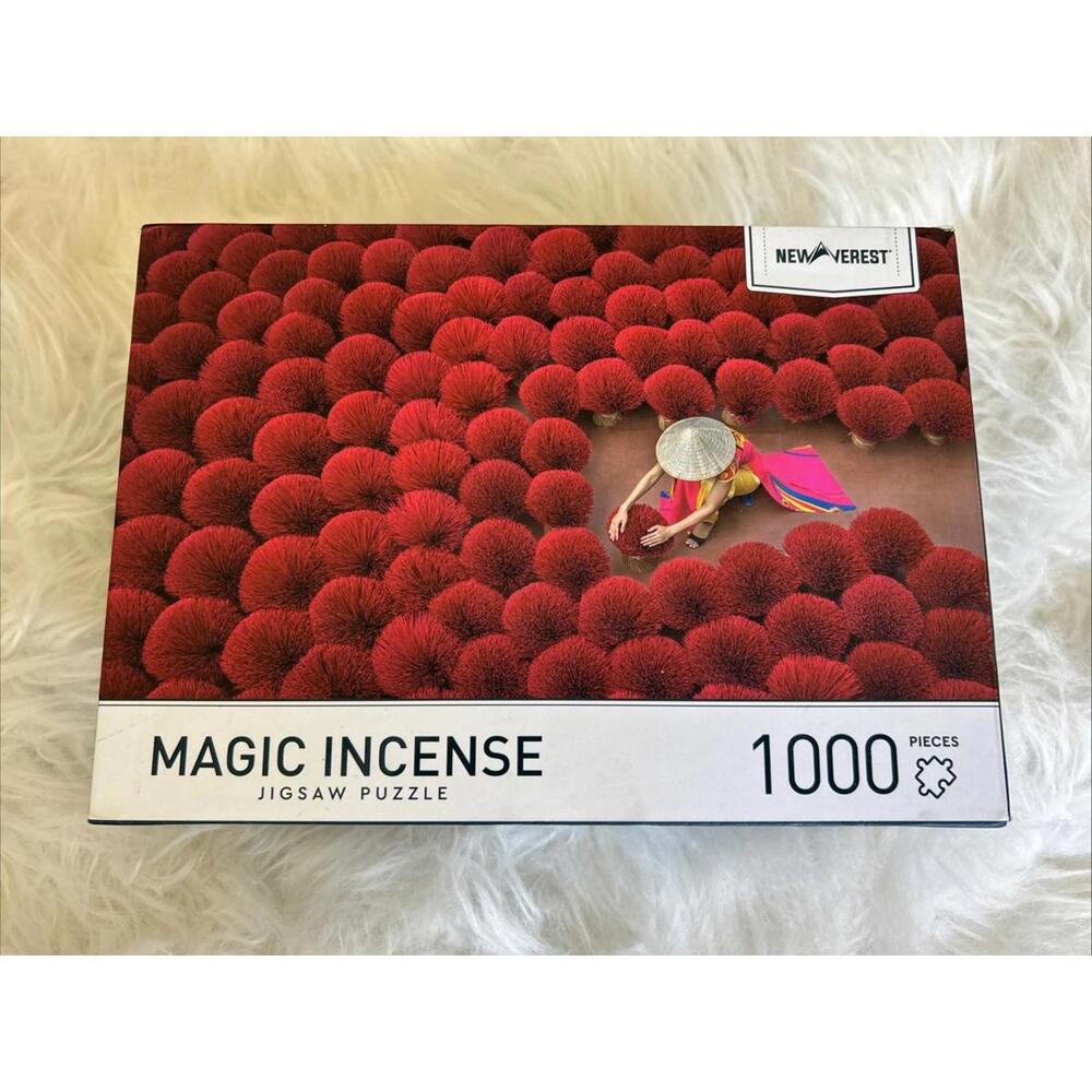 New Everest Magic Incense 1000 Pc Jigsaw Red Challenging Puzzle NEW Sealed